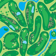 Golf Course Par Golf Course Green Play Mat (rectangle) by Cowasu