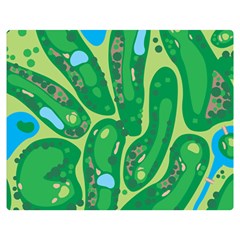 Golf Course Par Golf Course Green Two Sides Premium Plush Fleece Blanket (medium) by Cowasu