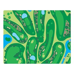 Golf Course Par Golf Course Green Two Sides Premium Plush Fleece Blanket (large) by Cowasu