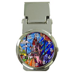 Beauty Stained Glass Castle Building Money Clip Watches by Cowasu