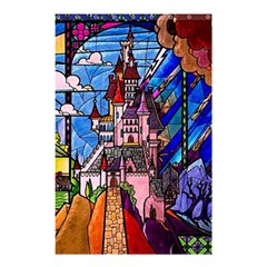 Beauty Stained Glass Castle Building Shower Curtain 48  X 72  (small)  by Cowasu