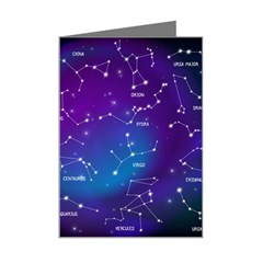 Realistic Night Sky With Constellations Mini Greeting Cards (pkg Of 8)