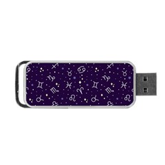 Vector Seamless Dark Zodiac Sign Star Symbol Pattern Portable Usb Flash (two Sides) by Bedest