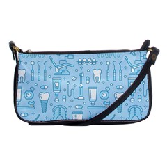 Dentist Blue Seamless Pattern Shoulder Clutch Bag