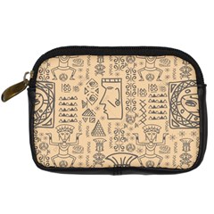 Aztec Tribal African Egyptian Style Seamless Pattern Vector Antique Ethnic Digital Camera Leather Case