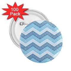 Seamless Pattern Of Cute Summer Blue Line Zigzag 2 25  Buttons (100 Pack) 