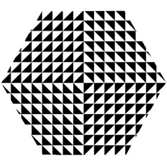 Optical-illusion-illusion-black Wooden Puzzle Hexagon
