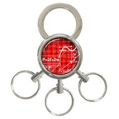 Geometry-mathematics-cube 3-ring Key Chain