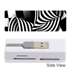 Op-art-black-white-drawing Memory Card Reader (stick)