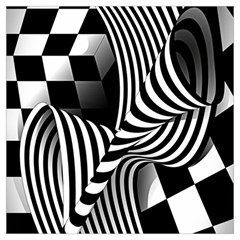 Op-art-black-white-drawing Lightweight Scarf 