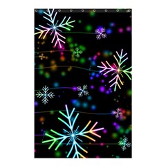 Snowflakes Snow Winter Christmas Shower Curtain 48  X 72  (small)  by Bedest