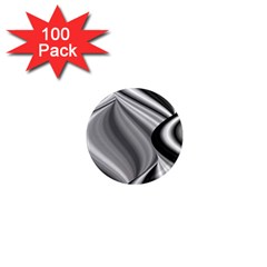 Waves-black-and-white-modern 1  Mini Magnets (100 Pack) 