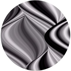 Waves-black-and-white-modern Uv Print Round Tile Coaster