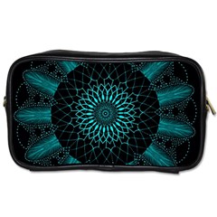 Ornament-district-turquoise Toiletries Bag (two Sides)