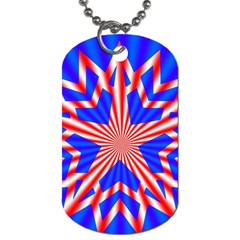 Star-explosion-burst-usa-red Dog Tag (one Side)