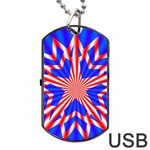 Star-explosion-burst-usa-red Dog Tag USB Flash (Two Sides) Back