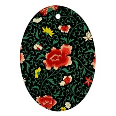 Background Vintage Japanese Design Ornament (oval)