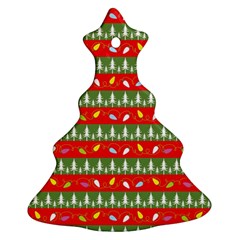 Christmas-papers-red-and-green Christmas Tree Ornament (two Sides)