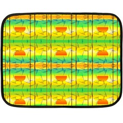 Birds-beach-sun-abstract-pattern Two Sides Fleece Blanket (mini)