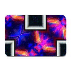 Box-abstract-frame-square Plate Mats