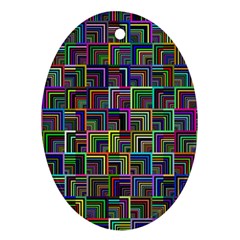 Wallpaper-background-colorful Oval Ornament (two Sides) by Bedest