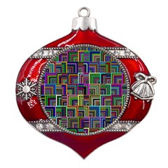 Wallpaper-background-colorful Metal Snowflake And Bell Red Ornament by Bedest