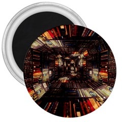 Library-tunnel-books-stacks 3  Magnets by Bedest