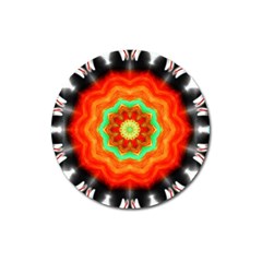 Abstract-kaleidoscope-colored Magnet 3  (round) by Bedest