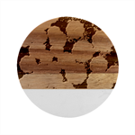 Cherry-blossoms-floral-design Marble Wood Coaster (Round)