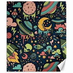 Alien Ocket Space Aesthetic Pattern Canvas 20  X 24  by pakminggu