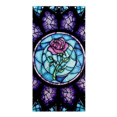 Cathedral Rosette Stained Glass Beauty And The Beast Shower Curtain 36  X 72  (stall)  by Cowasu