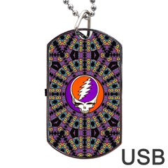 Gratefuldead Grateful Dead Pattern Dog Tag Usb Flash (two Sides) by Cowasu