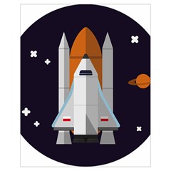 Rocket-space-universe-spaceship Drawstring Bag (small) by Cowasu