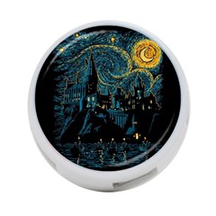 Castle Starry Night Van Gogh Parody 4-port Usb Hub (one Side) by Sarkoni