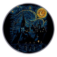 Castle Starry Night Van Gogh Parody Wireless Fast Charger(white) by Sarkoni