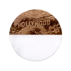 Hollywood Art Starry Night Van Gogh Classic Marble Wood Coaster (round) 