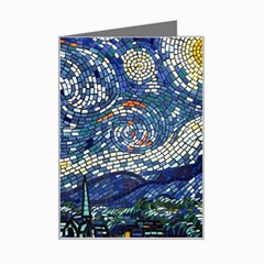 Mosaic Art Vincent Van Gogh s Starry Night Mini Greeting Card by Sarkoni