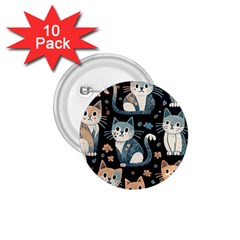 Cats Pattern 1 75  Buttons (10 Pack) by Valentinaart