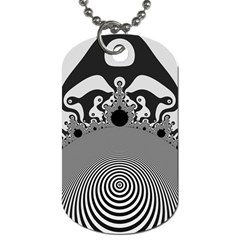 Pattern Illusion Fractal Mandelbrot Dog Tag (two Sides)