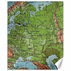 Map Earth World Russia Europe Canvas 16  X 20  by Bangk1t