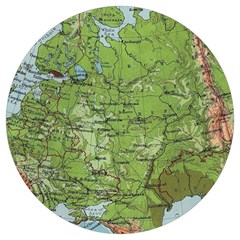 Map Earth World Russia Europe Round Trivet by Bangk1t