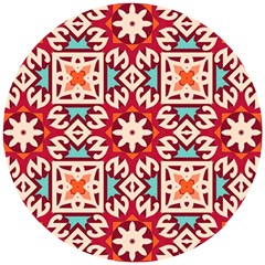 Geometric Pattern Seamless Abstract Wooden Puzzle Round by Ravend