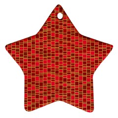 Geometry Background Red Rectangle Pattern Ornament (star)