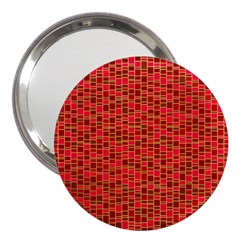 Geometry Background Red Rectangle Pattern 3  Handbag Mirrors