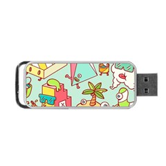 Summer Up Cute Doodle Portable Usb Flash (one Side)