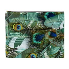 Peacock Feathers Cosmetic Bag (xl)