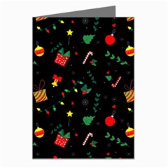 Christmas Pattern Texture Colorful Wallpaper Greeting Cards (pkg Of 8)