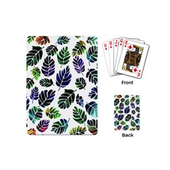 Leaves Watercolor Ornamental Decorative Design Playing Cards Single Design (mini)