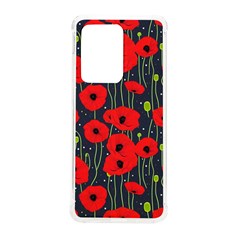 Background Poppies Flowers Seamless Ornamental Samsung Galaxy S20 Ultra 6 9 Inch Tpu Uv Case by Ravend