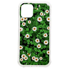 Daisies Clovers Lawn Digital Drawing Background Iphone 12 Mini Tpu Uv Print Case	 by Ravend